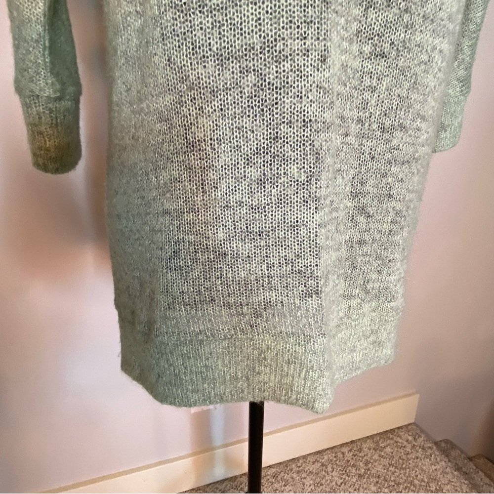 NOISY MAY Sage Mint Green Loose Knit Sweater Cardigan Lightweight Size Small - Picture 6 of 12
